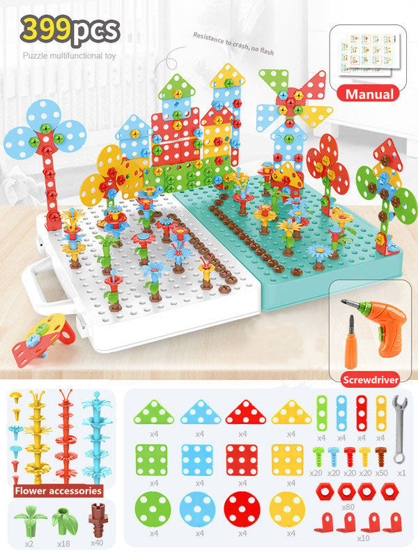 Children'S Screwdriver Toy Electric Drill Hands-On Assembly And Disassembly Toolbox Baby Puzzle