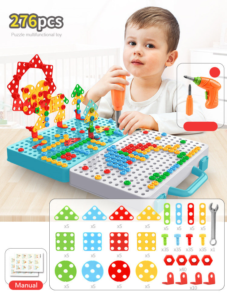 Children'S Screwdriver Toy Electric Drill Hands-On Assembly And Disassembly Toolbox Baby Puzzle