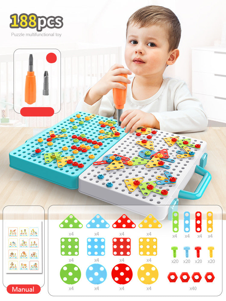 Children'S Screwdriver Toy Electric Drill Hands-On Assembly And Disassembly Toolbox Baby Puzzle