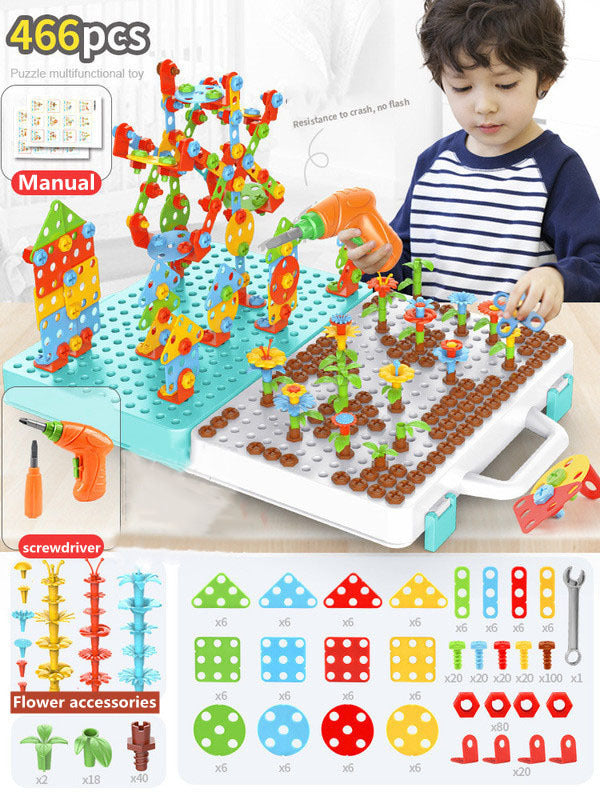 Children'S Screwdriver Toy Electric Drill Hands-On Assembly And Disassembly Toolbox Baby Puzzle