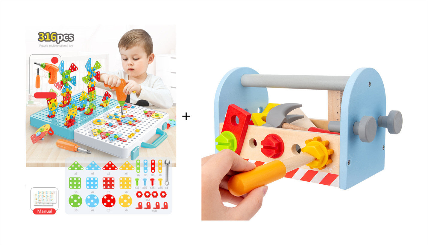 Children'S Screwdriver Toy Electric Drill Hands-On Assembly And Disassembly Toolbox Baby Puzzle