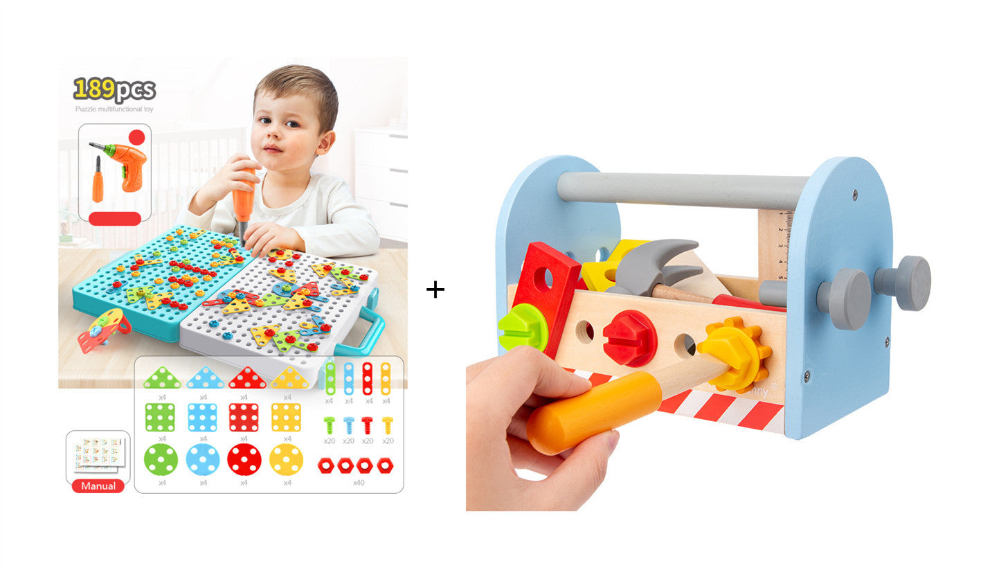 Children'S Screwdriver Toy Electric Drill Hands-On Assembly And Disassembly Toolbox Baby Puzzle