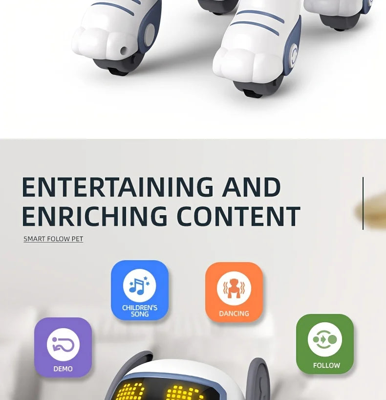 Intelligent Robot Dog Remote Control Electronic Sing Dance Follow Smart Interactive Stunt Music Toy Programmable Puppy Kid Gift