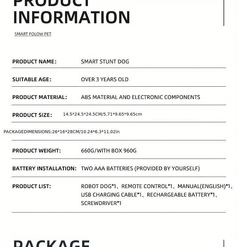 Intelligent Robot Dog Remote Control Electronic Sing Dance Follow Smart Interactive Stunt Music Toy Programmable Puppy Kid Gift